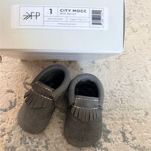 Freshly Picked Blue Spruce Moccasins for Kids